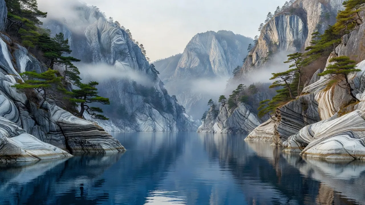 劇的なフィヨルドの風景